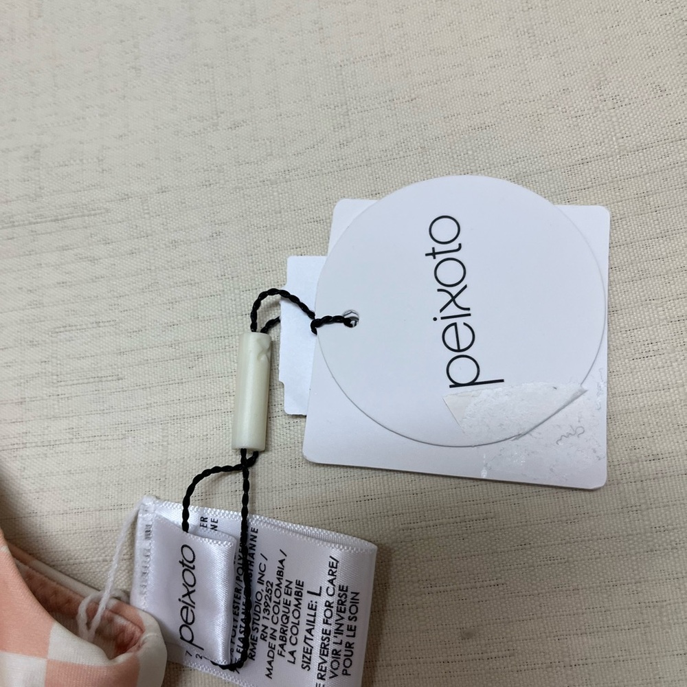 NWT Peixoto L beige check bikini - Picture 6 of 13